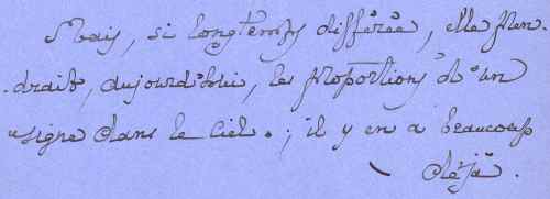 Letter from Robert de Montesquiou to Marcel Proust, July 1915 (excerpt 2)